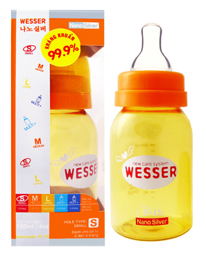 Bình sữa Wesser Nano Silver 120ml
