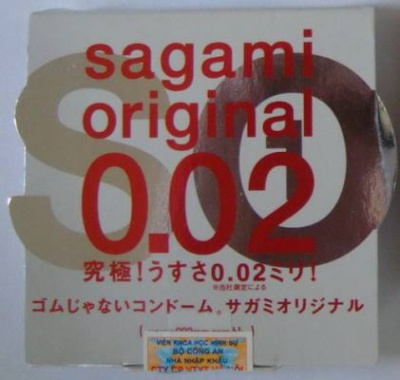 Bao cao su Sagami Original 0.02 (hộp 1 cái)